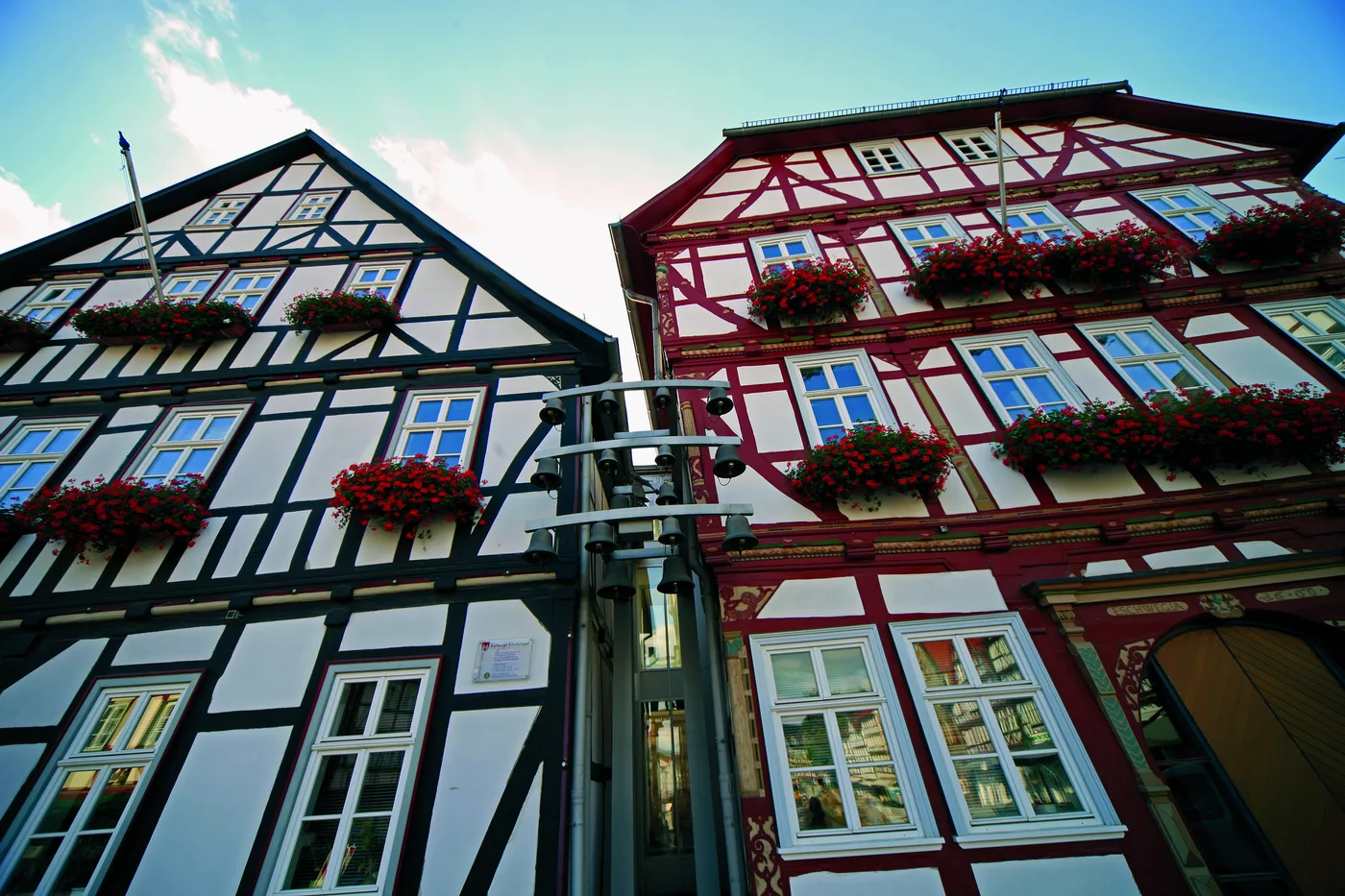 Bunte Fachwerkhäuser in der Altstadt von Eschwege